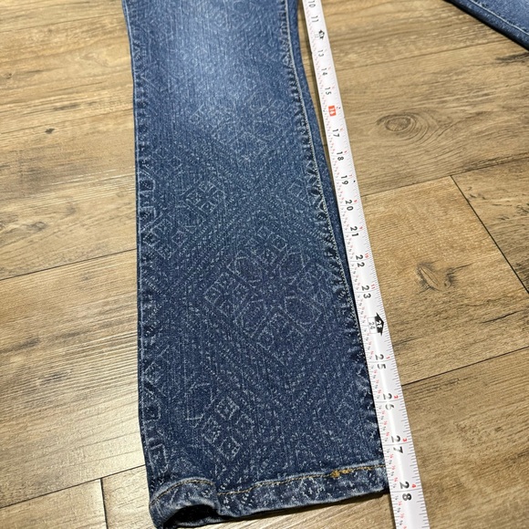 Ralph Lauren Jeans LRL Modern Skinny Mosaic Print Size 10 Mid Rise Straight Leg - Picture 4 of 12